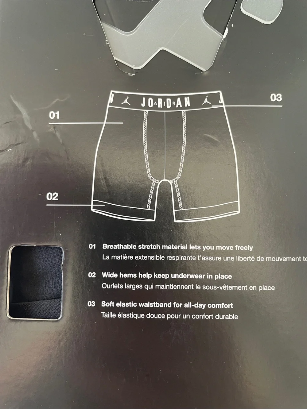NWT Jordan Flight Cotton Stretch Boxer Briefs 3Pk L Lot of 2